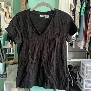women's black pocket tee